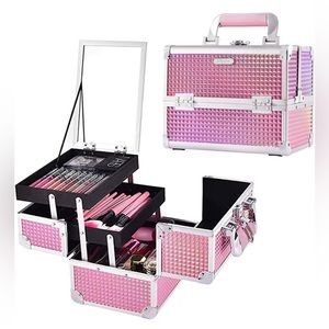 Joligrace Traveling Makeup Box Mermaid Pink